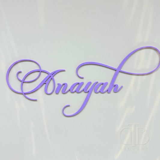 Personalised Acrylic Name Signage | Birthday | Nursery | Single Layer Acrylic