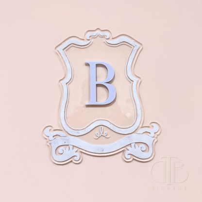 Luxury Crest Wall Sign | Acrylic Signages | Blue Theme
