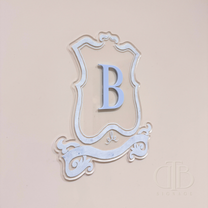 Luxury Crest Wall Sign | Acrylic Signages | Blue Theme