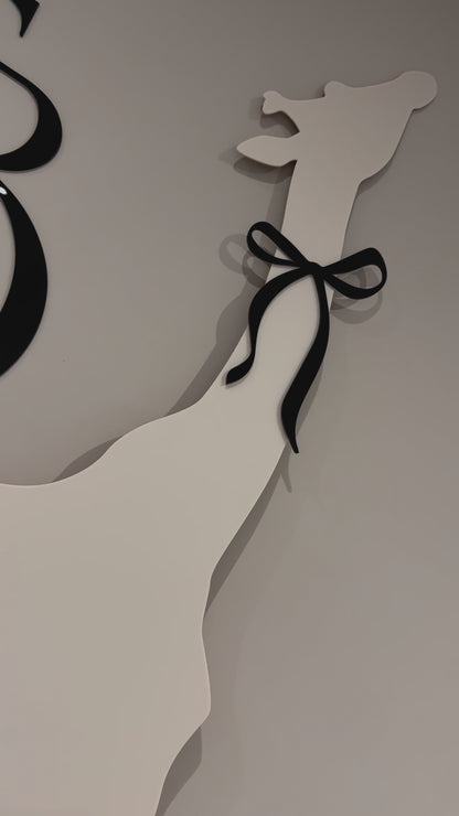 4ft Acrylic Giraffe Signage | Jungle Theme Birthday Signage | Customisable | Nursery Signage