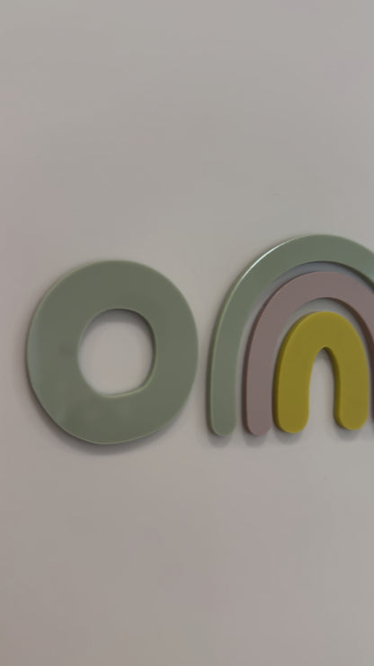 Rainbow One Birthday Acrylic Signage | Birthday Signage | Single Layer Acrylic