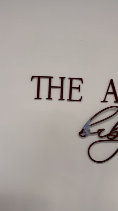 Personalised Baby Shower Acrylic Signage | The Surname Baby Shower | Single Layer Acrylic