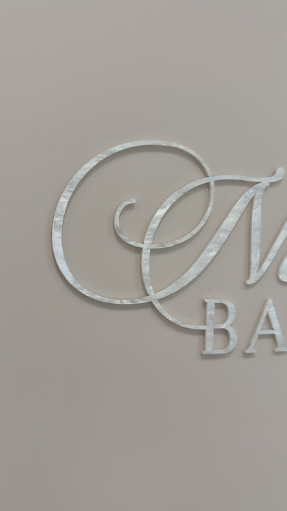 Baby Shower Signage | Name Baby Brunch | Limited Pearl Acrylic Edition | Single Layer Acylic