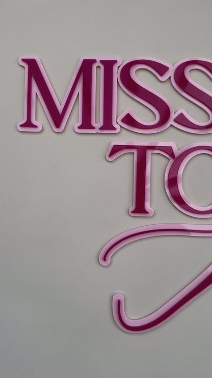 Miss to Mrs Bridal Shower Signage | Double Layer Acrylic