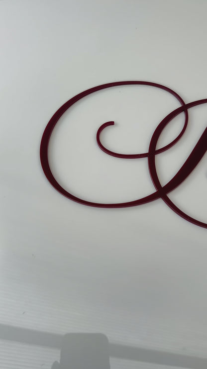 Personalised Birthday Acrylic Signage | Calligraphic Birthday Milestone | Single Layer Acrylic