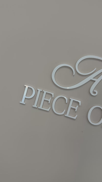 A Little Piece of Heaven | Baby Shower Signage | Single Layer Acrylic
