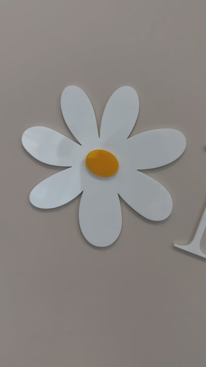 Flower One Birthday Acrylic Signage | Birthday Signage | Single Layer Acrylic
