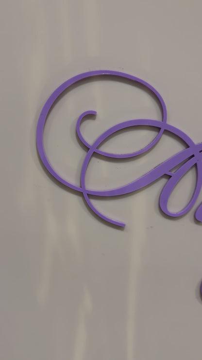 Personalised Acrylic Name Signage | Birthday | Nursery | Single Layer Acrylic