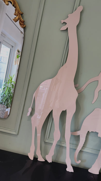 Acrylic Animal Props Set of 3 | Giraffe | Elephant | Monkey | Jungle Theme Birthday Signage | Customisable